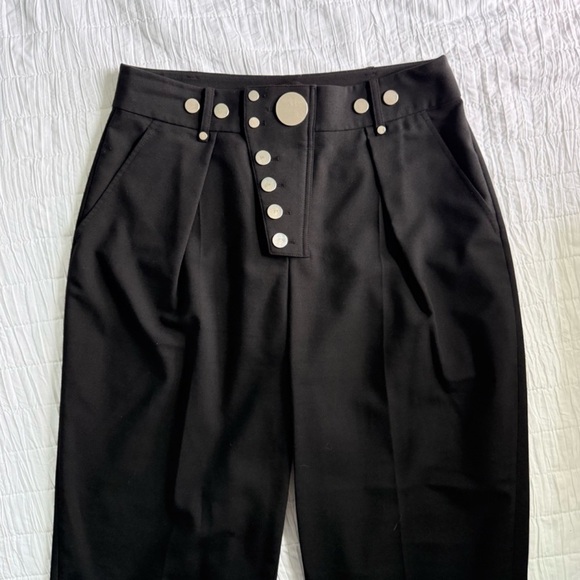 Alexander Wang Statement Silver Button Snap Front Pants - Picture 2 of 9